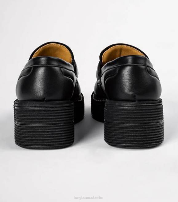 Slipper| de Tony Bianco Frauen Freizeitschuhe aus Granit schwarzes Nappaleder 4624592